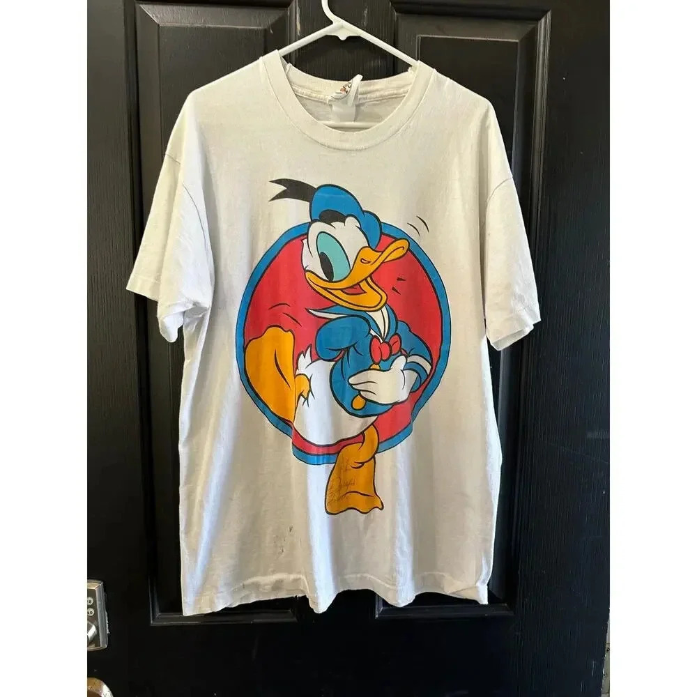 Vintage Disney "Donald Duck" Graphic White T-Shirt Large